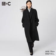 優(yōu)衣庫合作款/女裝長(cháng)大衣/25秋冬新款479666 09 黑色 M /160/84A