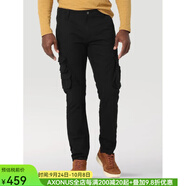 威格（Wrangler）男士休閑長褲 棉質男褲 工裝褲 實用多口袋 魔術貼經(jīng)典款耐磨百搭 Black 29