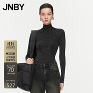 JNBY【商場同款】24秋新品長袖套頭針織衫5O9314790 001/本黑 S