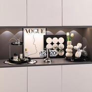 赟婭入戶(hù)玄關(guān)鑰匙收納擺件輕奢高檔客廳裝飾畫(huà)進(jìn)門(mén)口鞋柜精致簡(jiǎn)約家居 雙層收納組合【九件套B】