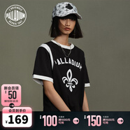 PALLADIUM帕拉丁上衣棉質(zhì)撞色鳶尾花印花時(shí)尚女款短袖T恤198233 鉛黑色 S