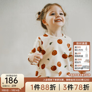 OAK FAMILY秋冬新品1-6歲女寶寶長(zhǎng)袖連衣裙可愛(ài)高彈寬松衛(wèi)衣裙洋氣公主裙 小蘋果 80 cm