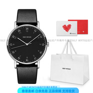 三宅一生（ISSEY MIYAKE）「巖崎一郎」 防水情侶手表 黑夜款 石英 牛皮表帶 日韓表 男女  黑色