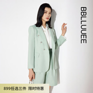 粉藍衣櫥輕職場(chǎng)廓形西裝女秋裝新款牛油果綠氣質(zhì)外套531W662 牛油果綠 S
