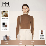 麥檬云朵羊毛衫麥檬MM2023年新秋裝羊毛白色一體成型毛衣女5E8932981 hot焦糖半高5E8932984-1 XS 150/75CM