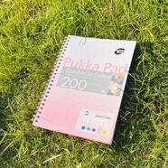 PUKKA PAD外單pukkapad   A5彩色內頁(yè)橫線(xiàn) 線(xiàn)本帶可撕線(xiàn) 線(xiàn)80g紙張100張/本 粉色