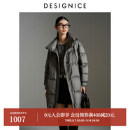 迪賽尼斯（DESIGNICE）冬季新款白鵝絨高級感通勤外套純色立領(lǐng)羽絨服女 深灰 M 建議拍前聯(lián)系客服確認