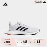 adidas PUREBOOST 21體測跑步鞋男女春季新款阿迪達斯官方   白色/黑色/紅熒光   36.5