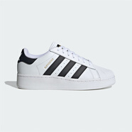 阿迪達(dá)斯 （adidas）男鞋女鞋Superstar三葉草黑白金標(biāo)貝殼頭板鞋運(yùn)動休閑鞋 Superstar白黑厚底 40.5 加襪子一雙