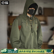 馬登工裝 美式復(fù)古甲板服惡劣天氣短款輕戶外夾克外套男寬松連帽衛(wèi)衣 軍綠色 XL