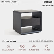 溥覃意式極簡簡約現(xiàn)代2024新款臥室復(fù)古鏤空深灰色儲物柜設(shè)計師柜 整裝無需安裝開箱即用 克勞迪奧床頭柜872