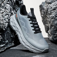 雙星減震跑步鞋秋季新款男鞋軟底運動(dòng)鞋黑色男士網(wǎng)面輕便戶(hù)外跑鞋 黑色 深空灰 42