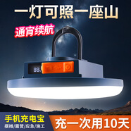 led充電飛碟燈超亮長續(xù)航露營燈野營帳篷戶外照明家用停電應急燈 155深色充電飛碟燈【10400容量】可亮12H