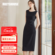 ROEYSHOUSE羅衣修身高級感無袖連衣裙秋季新款通勤收腰包臀裙子女10986 黑色 M （建議拍前聯(lián)系客服確認(rèn)哦）