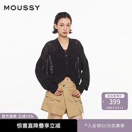 moussy 女裝新品clean fit簡約通勤風(fēng)針織開衫028IS470-3071 020黑色 均碼