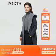 PORTS 寶姿秋冬新品女裝淡雅大衣ALM9C021LFF118 灰色混色 M (6)
