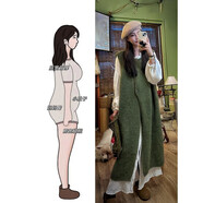 豪氣辣姐大碼女裝針織連衣裙休閑套裝秋冬新款胖mm寬松顯瘦遮肚子毛衣裙子 綠色針織裙+內搭白色裙【套裝】 XL (建議120-140斤)