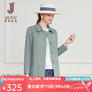 經(jīng)典故事（JANE STORY）經(jīng)典故事時(shí)尚簡(jiǎn)約短款風(fēng)衣女春秋2025新款高級(jí)氣質(zhì)小個(gè)子通勤外套 J03灰綠色 S