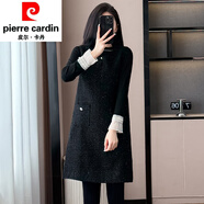 皮爾卡丹（pierre cardin）法式氣質(zhì)小香風(fēng)連衣裙女春秋遮肚顯瘦黑色背心裙兩件裝針織 內(nèi)搭【歐貨歐洲站潮牌/歐貨胖mm大碼女裝/高端輕奢 S 【85-100斤】