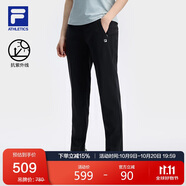 FILA 斐樂官方女士針織長褲2025秋季基礎防曬健身運動直筒褲