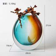 橡樹(shù)莊園新中式玄關(guān)琺瑯彩花瓶擺件大氣家居飾品客廳酒柜輕奢現代 新中式擺件大號