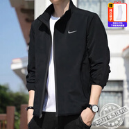 耐克（NIKE）官方 艦店外套男裝 25春秋新款戶外跑步防風開衫運動服休閑夾克男 【熱銷款】梭織快干/偏小一碼/曬圖退10 簡約立領(lǐng) L 175/92