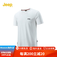 JeepJEEP吉普短袖t恤男圓領(lǐng)速干體恤休閑百搭冰感透氣運動(dòng)上衣 本白_119 M _建議90-110斤