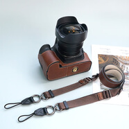 耐影耐影  適用于半包80D/90D肩帶保護(hù)套Canon 80D防摔保護(hù)殼90D相機(jī)包皮套 1佳能80D_90D_復(fù)古荔枝紋【咖啡