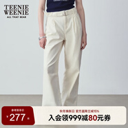 Teenie Weenie小熊女裝春季簡約休閑松弛闊腿褲長褲時(shí)尚韓版寬松褲