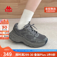 卡帕（Kappa）女鞋秋季運(yùn)動(dòng)鞋子女款厚底增高老爹鞋休閑跑步鞋女 香根草綠 38.5
