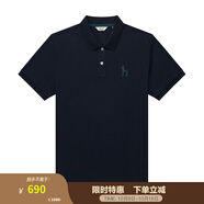 哈吉斯（HAZZYS）男裝 夏季男上衣3A抗菌涼感防螨短袖polo衫男ASTZE0CBX72 深藏青色DN M (170/92A 46)