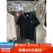 Aapeaape 25男春秋秋冬夏猿顏徽章字母印花純色翻領(lǐng)POLO衫 M1253XX 黑色 S