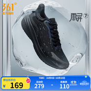 361°運動鞋男鞋雨屏7秋季雨天通勤鞋防潑水防滑黑色跑鞋子男 曜石黑 40