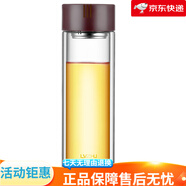 綠珠雙層防燙玻漓杯男女士高顏值過(guò)濾泡茶杯個(gè)人專(zhuān)用水杯子 棕色350ml