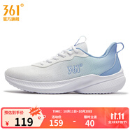 361°男運動鞋2025年夏季新品男常規(guī)跑鞋 361度白/天水藍 40