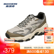 斯凱奇（Skechers）新款男鞋子戶(hù)外復古百搭厚底老爹鞋運動(dòng)鞋休閑鞋 237121-GYOL 灰色/橄欖色 39.5