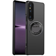 SONY SE適配SONYXPERIA1V引磁吸手機殼xperia1ivmagsafe無(wú)線(xiàn)充電手機套透明X1III磨砂膚感硬殼XZ4車(chē)載散熱 <凱引磁穿孔散熱硬殼 經(jīng)典黑>送鋼化膜 Sony Xperia 1 V