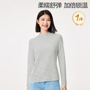 全棉時(shí)代新品T恤【風(fēng)柔棉吸濕發(fā)熱親膚抗靜電】女士透氣半高領(lǐng)T恤