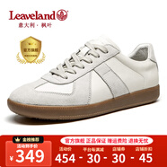 楓葉（leaveland）意大利男鞋2025新品真牛皮復(fù)古情侶款德訓(xùn)鞋戶外男士運(yùn)動(dòng)休閑板鞋 【升級(jí)版抑菌】白色（皮鞋碼） 35