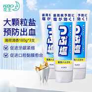 花王（KAO）日本進(jìn)口微粒鹽除口臭預(yù)防牙齦出血呵護(hù)口腔 藥店款180g*3支/套