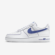 耐克（NIKE）板鞋男士舒適耐用百搭復古藍色白色閃亮經(jīng)典戶(hù)外通勤休閑鞋 White/Deep Royal Blue 38.5