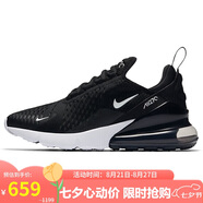 耐克NIKE休閑鞋女氣墊AIR MAX 270鞋AH6789-001黑36