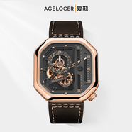 愛(ài)勒 AGELOCER艾戈勒原創(chuàng  )賽車(chē)表男士鏤空機械手表送男友生日禮物 【陸思恒同款】賽車(chē)表5803D2-玫金