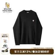 William fox&sons威廉福克斯男裝東方簡奢風(fēng)德國拜耳科技德絨紅外fa熱中領(lǐng)針織衫男 黑色 2XL /54