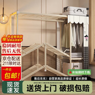 小匠材布衣柜簡易衣柜免安裝衣櫥加粗鋼管衣柜出租房多功能收納雙人衣櫥