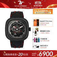 SEVENFRIDAY七個(gè)星期五手表方形大表盤(pán)自動(dòng)機(jī)械瑞表P系列防水男表禮物 P3C/02