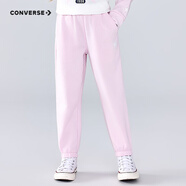 Converse匡威童裝男童長褲2025新款中大童女童休閑運動褲百搭束腳衛(wèi)褲 J052-糖霜粉【束腳褲】 160 /69 【建議身高158-170cm】