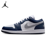 耐克NIKE男休閑鞋喬丹AJ1 JORDAN1低幫運(yùn)動(dòng)鞋553558-141白藍(lán)灰42.5