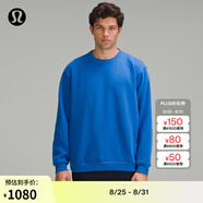 lululemon丨Steady State 男士圓領(lǐng)衛(wèi)衣 透氣 LM3ERXS 火焰藍 L