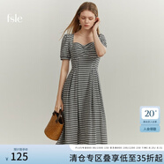 FANSILANEN范思藍恩22FS2124法式格子吊帶連衣裙女夏季長(cháng)款甜美氣質(zhì)顯瘦裙子 長(cháng)款黑白格 S